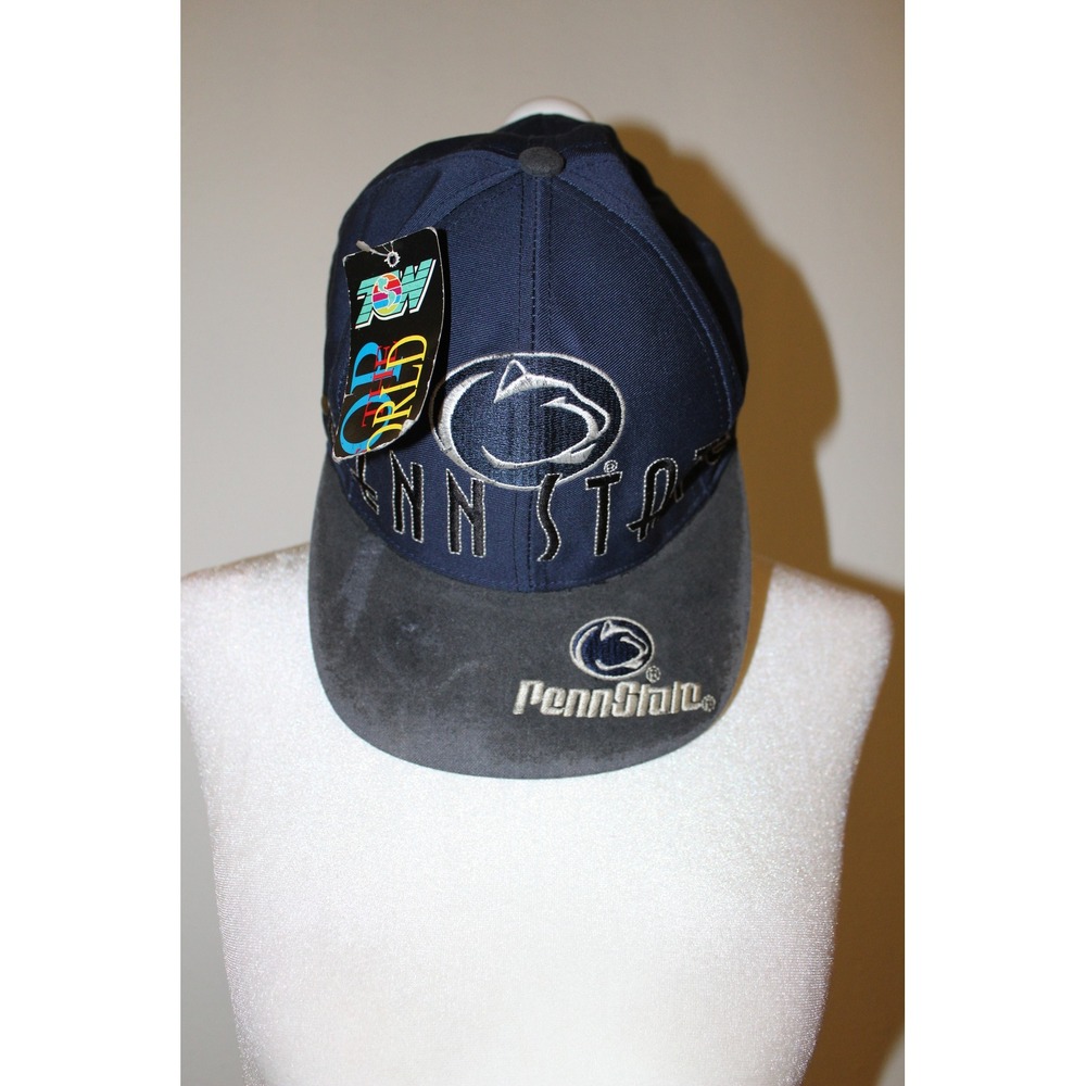 VTG Penn State Nittany Lions Top of the World Snapback Hat Navy Grey 90s NWT